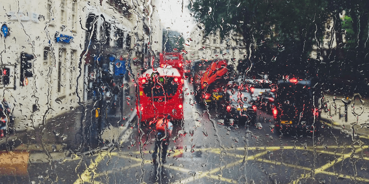 rainy day in England