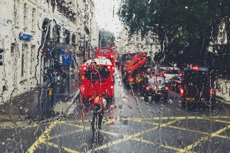 rainy day in England